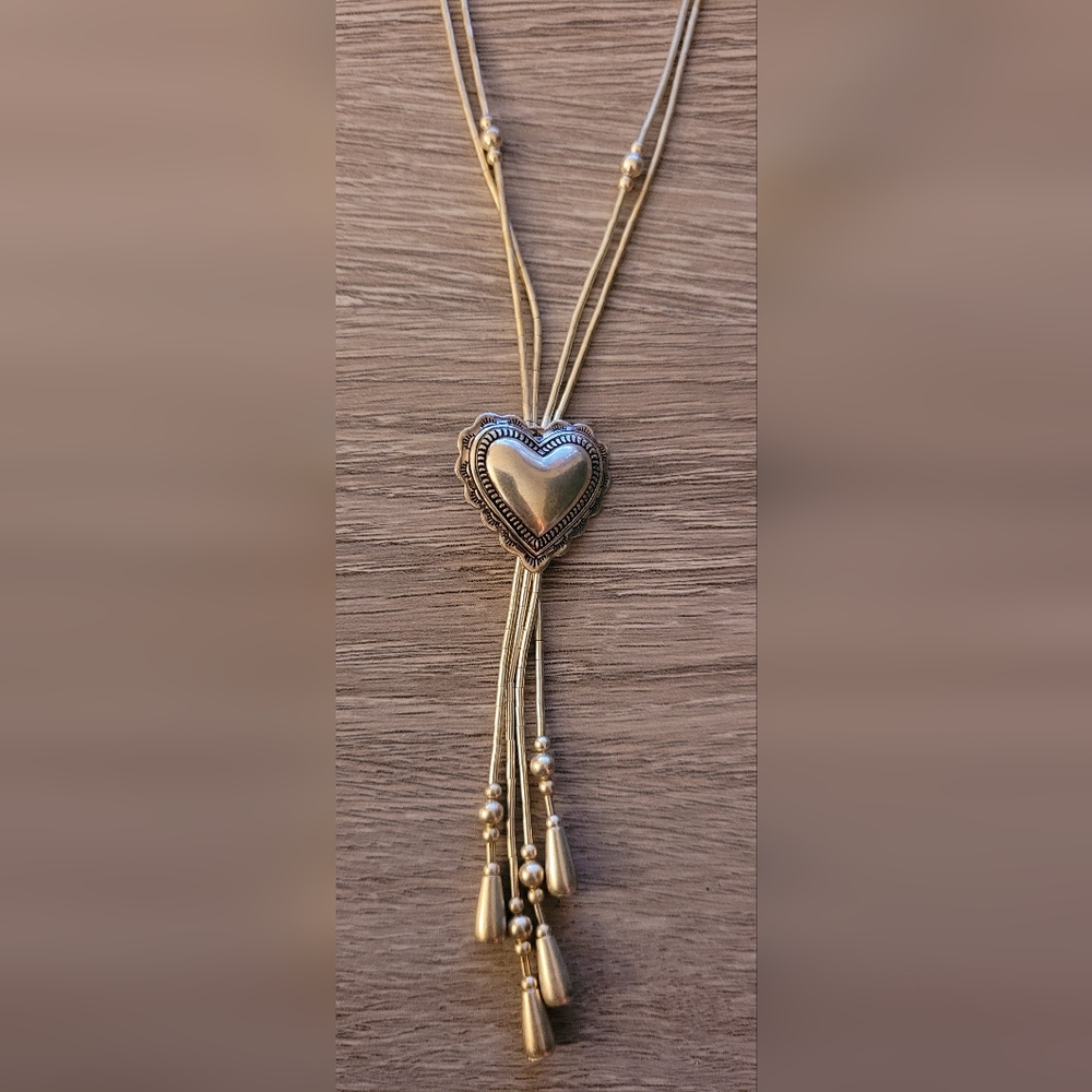 Honora Collection Sterling Silver Heart Bolo-style necklace